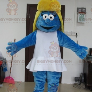 Kostým maskota BIGGYMONKEY™ slavné komické postavy Šmoulinky –