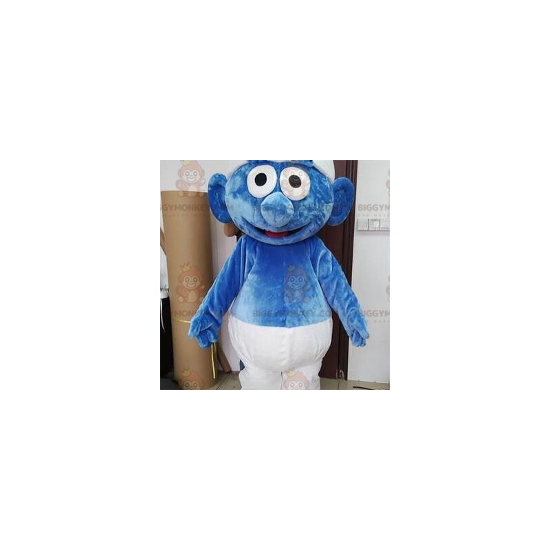 Costume da mascotte personaggio dei cartoni animati blu puffo