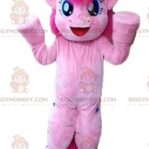 BIGGYMONKEY™ maskotdräkt jätte rosa ponny och väldigt flirtig -
