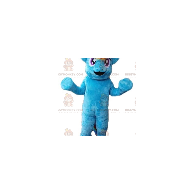 Super rolig jätteblå ponny BIGGYMONKEY™ maskotdräkt - Super rolig jätteblå ponny BIGGYMONKEY™ maskotdräkt -