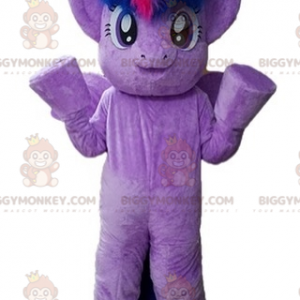 Velmi teplý kostým maskota obřího fialového poníka BIGGYMONKEY™