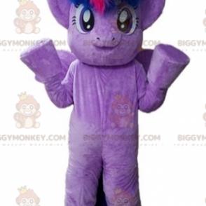 Zeer warme gigantische paarse pony BIGGYMONKEY™ mascottekostuum