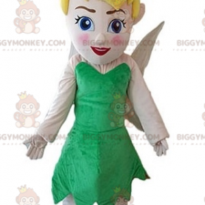 Costume de mascotte BIGGYMONKEY™ de fée avec une robe verte.