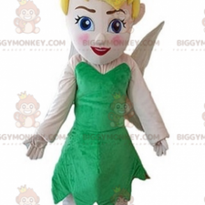 Kostým maskota víly BIGGYMONKEY™ se zelenými šaty. Tinker Bell - Pohádkové maskoti - BIGGYMONKEY_07277 - BiggyMonkey.com