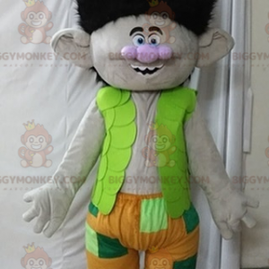 Branche the famous cartoon troll BIGGYMONKEY™ mascot costume –