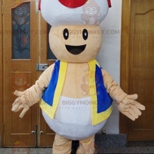 BIGGYMONKEY™ mascot costume of Super Mushroom famous character