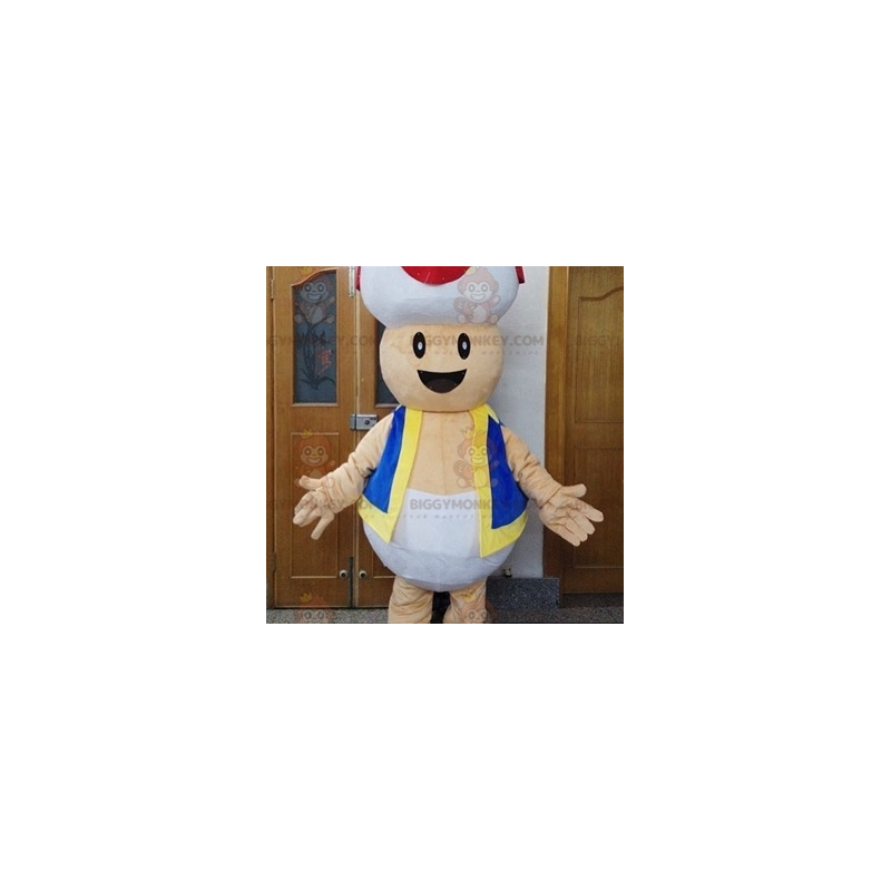 Kostým maskota BIGGYMONKEY™ slavné postavy Super Mushroom v