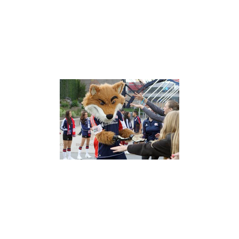 Costume de mascotte BIGGYMONKEY™ de renard en tenue de sport - Costume de mascotte BIGGYMONKEY™ de renard en tenue de sport -
