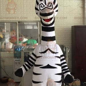 BIGGYMONKEY™ Marty berömd tecknad Zebra Madagaskar maskotdräkt