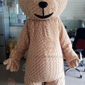 Traje de mascote de ursinho de pelúcia bege grande, macio e fofo BIGGYMONKEY™ - Mascote urso - BiggyMonkey.com