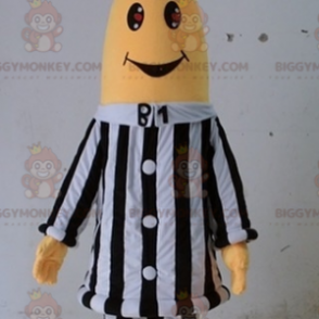 BIGGYMONKEY™ maskottiasu, keltainen hahmo erotuomarin asussa - Ihmisen maskotit - BIGGYMONKEY_07297 - BiggyMonkey.com