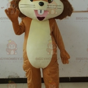 Mycket söt brun och beige ekorre BIGGYMONKEY™ maskotdräkt -