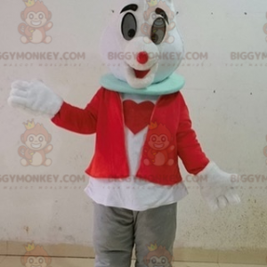 Alice in Wonderland wit konijn BIGGYMONKEY™ mascottekostuum -