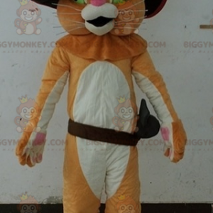 Puss in Boots BIGGYMONKEY™ maskottiasu, jossa hattu ja saappaat - Kuuluisia hahmoja maskotteja - BiggyMonkey.com
