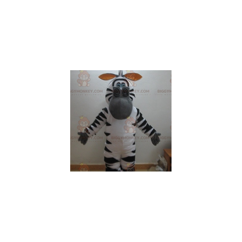 Costume de mascotte BIGGYMONKEY™ de Marty zèbre du dessin animé