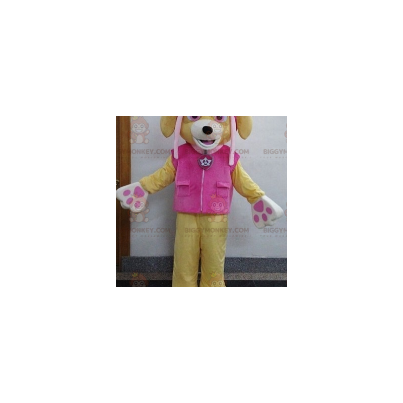 Disfraz de mascota BIGGYMONKEY™ Perro beige con traje rosa - Disfraz de mascota BIGGYMONKEY™ Perro beige con traje rosa -