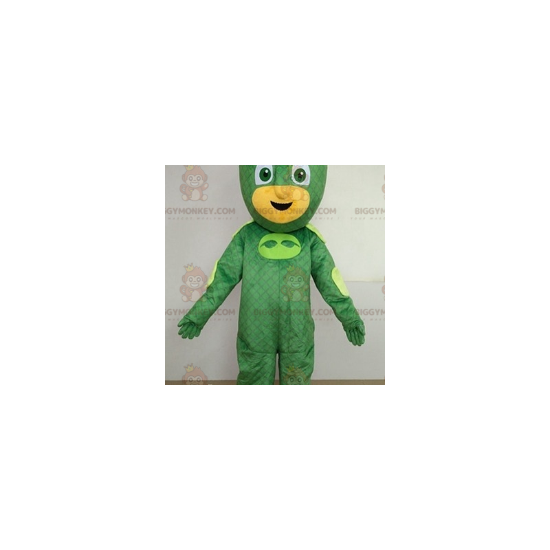 Disfraz de mascota BIGGYMONKEY™ Personaje amarillo con traje de Disfraz de mascota BIGGYMONKEY™ Personaje amarillo con traje de