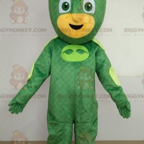 BIGGYMONKEY™ Mascottekostuum Geel personage in superheldenoutfit - Superheld mascotte - BIGGYMONKEY_07306 - BiggyMonkey.com