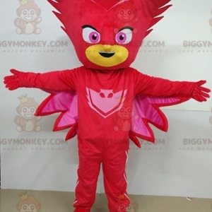 Costume da mascotte da supereroe rosso mascherato BIGGYMONKEY™
