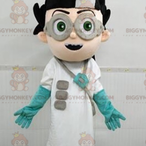 Costume de mascotte BIGGYMONKEY™ de scientifique de savant fou