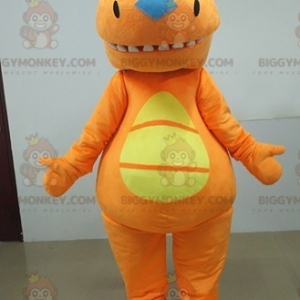 Disfraz de mascota BIGGYMONKEY™ de dinosaurio naranja y