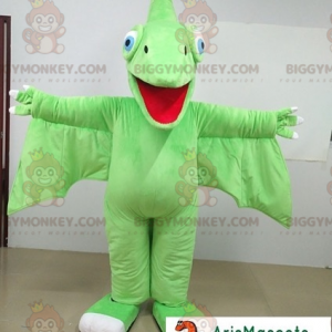 Costume de mascotte BIGGYMONKEY™ de dragon vert d'oiseau