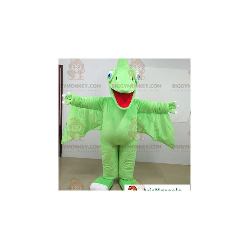 Disfraz de mascota de pájaro prehistórico dragón verde
