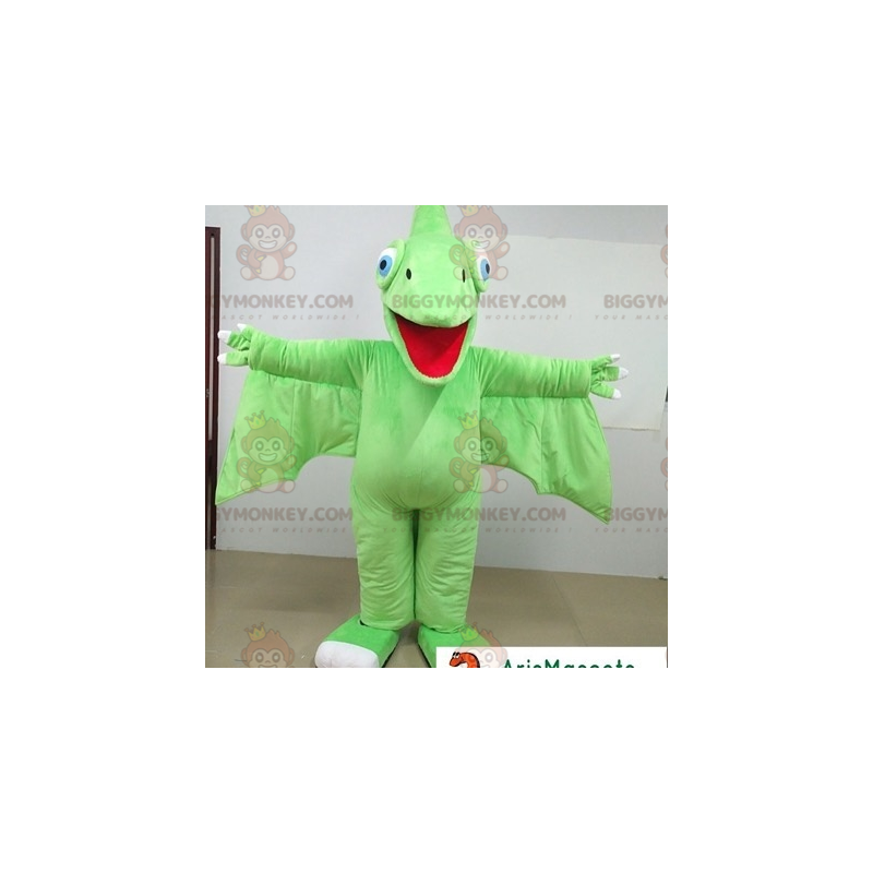 Prehistoric Bird Green Dragon BIGGYMONKEY™ Mascot Costume - Prehistoric Bird Green Dragon BIGGYMONKEY™ Mascot Costume -