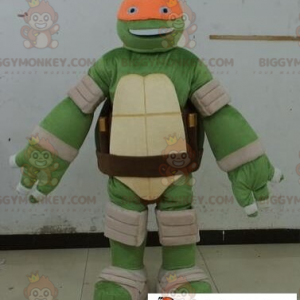Ninja Turtle BIGGYMONKEY™ maskotkostume med orange pandebånd -