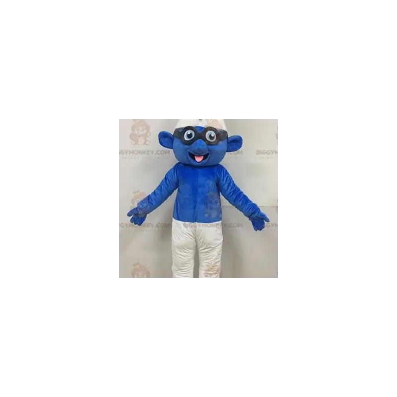 BIGGYMONKEY™ Maskottchen Kostüm Brille Schlumpf Berühmte Figur BIGGYMONKEY™ Maskottchen Kostüm Brille Schlumpf Berühmte Figur