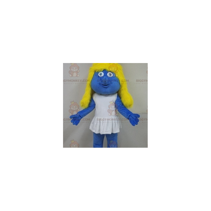 BIGGYMONKEY™ Cartoon Famous Blonde Smurfette Mascot Costume - BIGGYMONKEY™ Cartoon Famous Blonde Smurfette Mascot Costume -