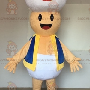 BIGGYMONKEY™ maskotdräkt av Super Mushrooms berömda karaktär i