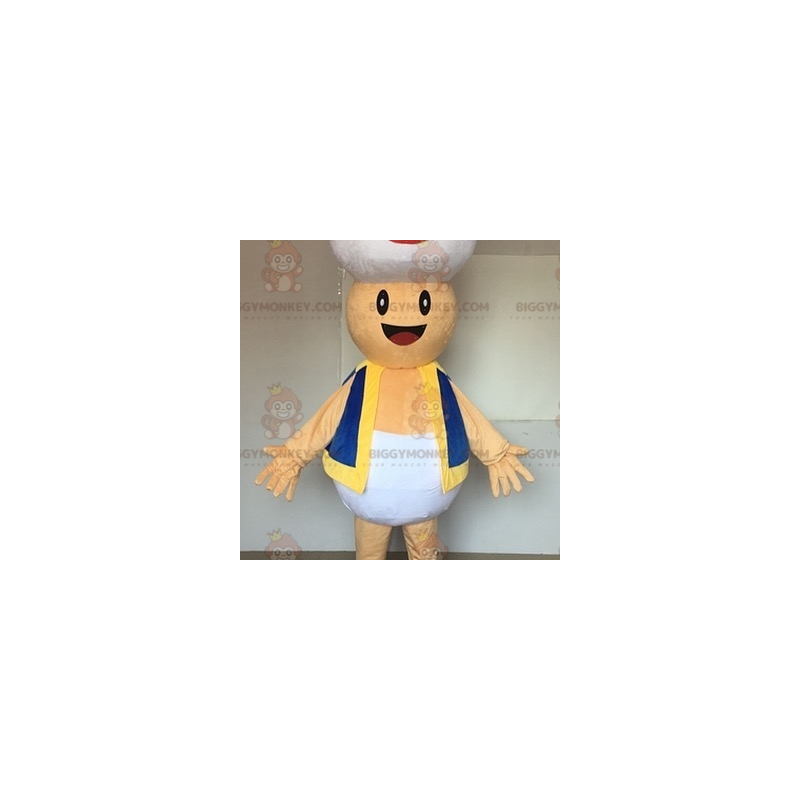 Στολή μασκότ BIGGYMONKEY™ του διάσημου χαρακτήρα Super Mushroom στο Mario - Μασκότ διάσημων χαρακτήρων - BiggyMonkey.com