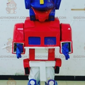 BIGGYMONKEY™ Transformers Blå Hvid Rød Legetøjsmaskotkostume -