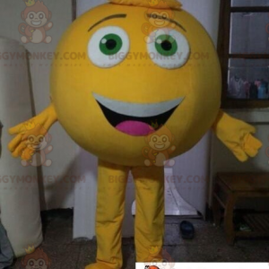 BIGGYMONKEY™ Big Round Man Costume da mascotte tutto giallo.