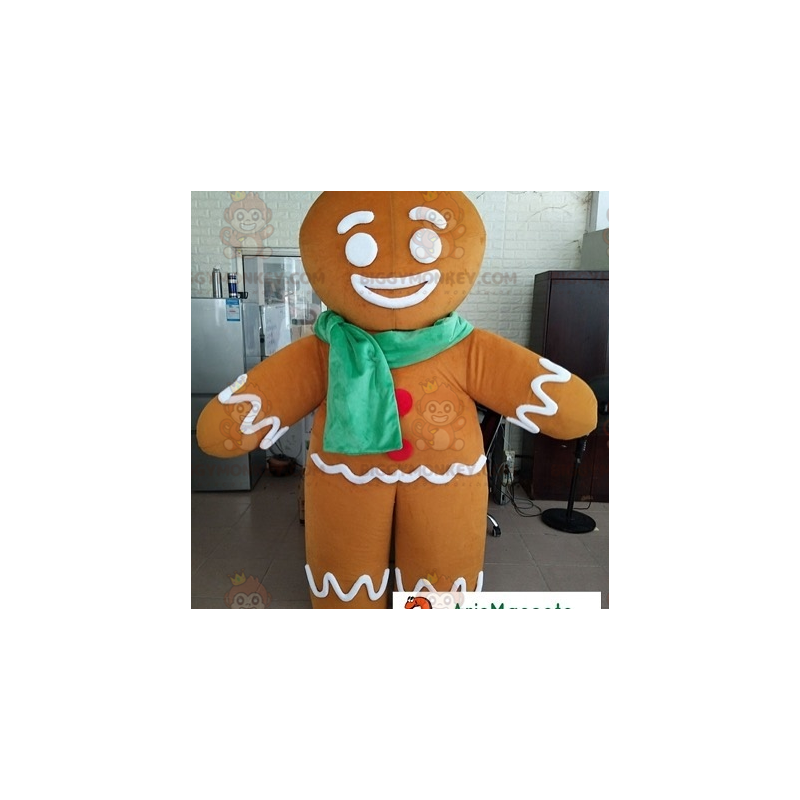 Ti Biscuit Shrek -hahmon BIGGYMONKEY™ maskottiasu huivilla - Ti Biscuit Shrek -hahmon BIGGYMONKEY™ maskottiasu huivilla -