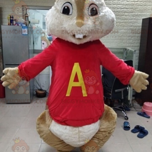 Costume da mascotte cartone animato scoiattolo Alvin