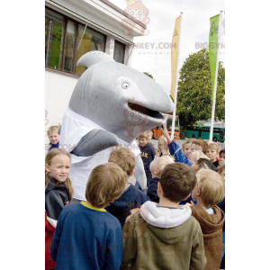 Whale Grey Dolphin BIGGYMONKEY™ maskotdräkt - Fiskmaskot - BIGGYMONKEY_0888 - BiggyMonkey.com
