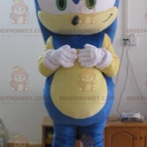 Computerspel Sonic Blue Hedgehog BIGGYMONKEY™ mascottekostuum - Mascottes beroemde mensen - BIGGYMONKEY_07345 - BiggyMonkey.com