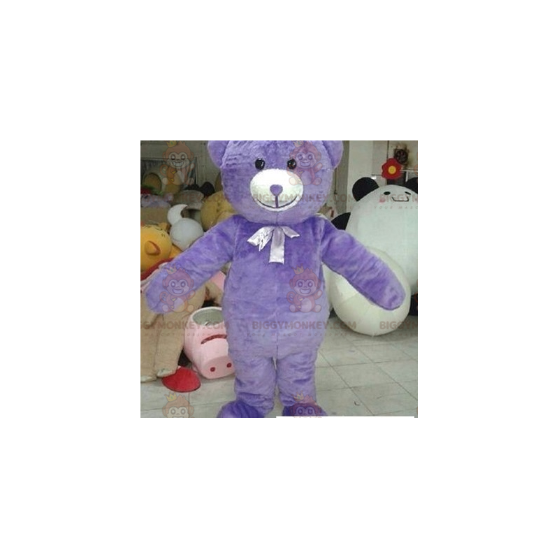 Cute and Cozy Purple Teddy Bear BIGGYMONKEY™ Mascot Costume - Cute and Cozy Purple Teddy Bear BIGGYMONKEY™ Mascot Costume -