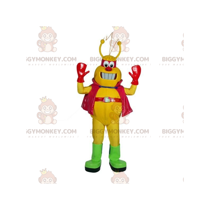 Costume de mascotte BIGGYMONKEY™ de robot jaune et rouge très Costume de mascotte BIGGYMONKEY™ de robot jaune et rouge très