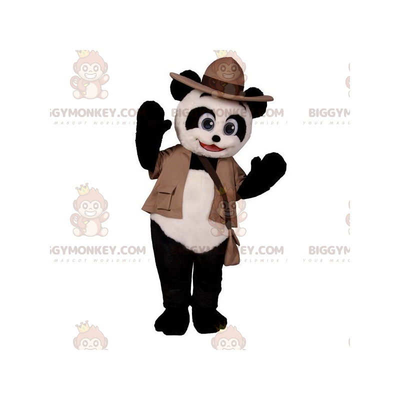Costume de mascotte BIGGYMONKEY™ de panda noir et blanc en Costume de mascotte BIGGYMONKEY™ de panda noir et blanc en
