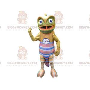 Costume da mascotte camaleonte BIGGYMONKEY™ con jersey colorato