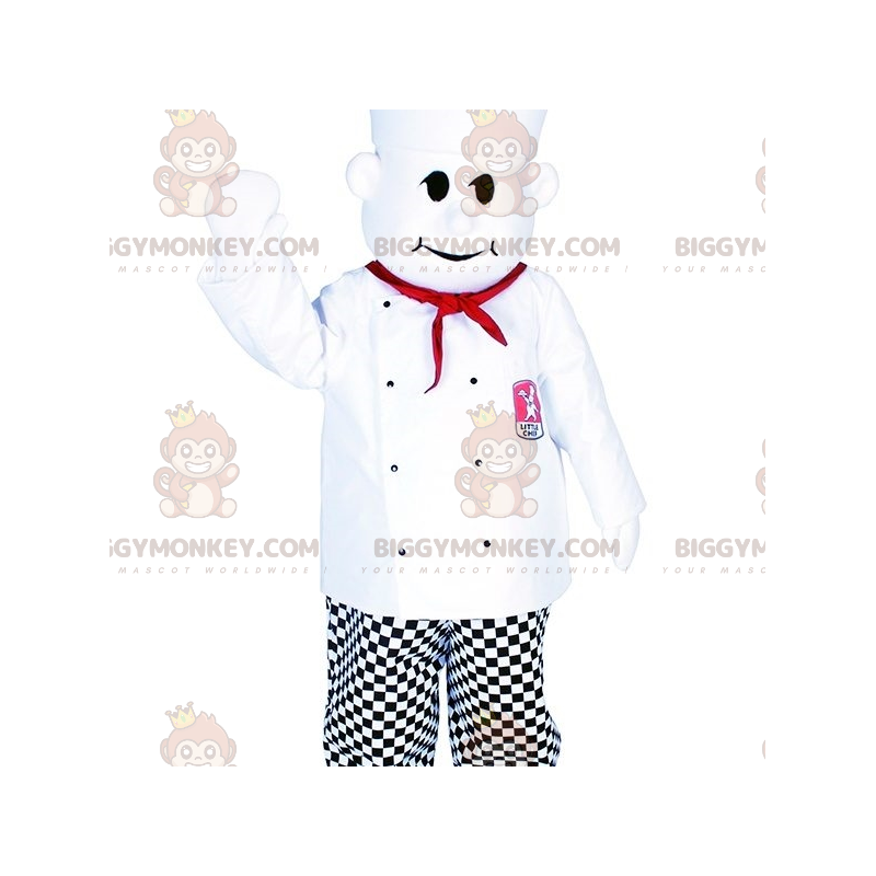 Costume de mascotte BIGGYMONKEY™ de chef cuisinier avec une Costume de mascotte BIGGYMONKEY™ de chef cuisinier avec une