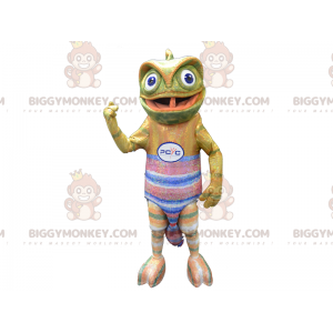 Chameleon BIGGYMONKEY™ Mascot Costume with Colorful Jersey -