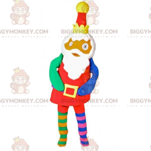 Colorful Doll BIGGYMONKEY™ Mascot Costume with Crown -