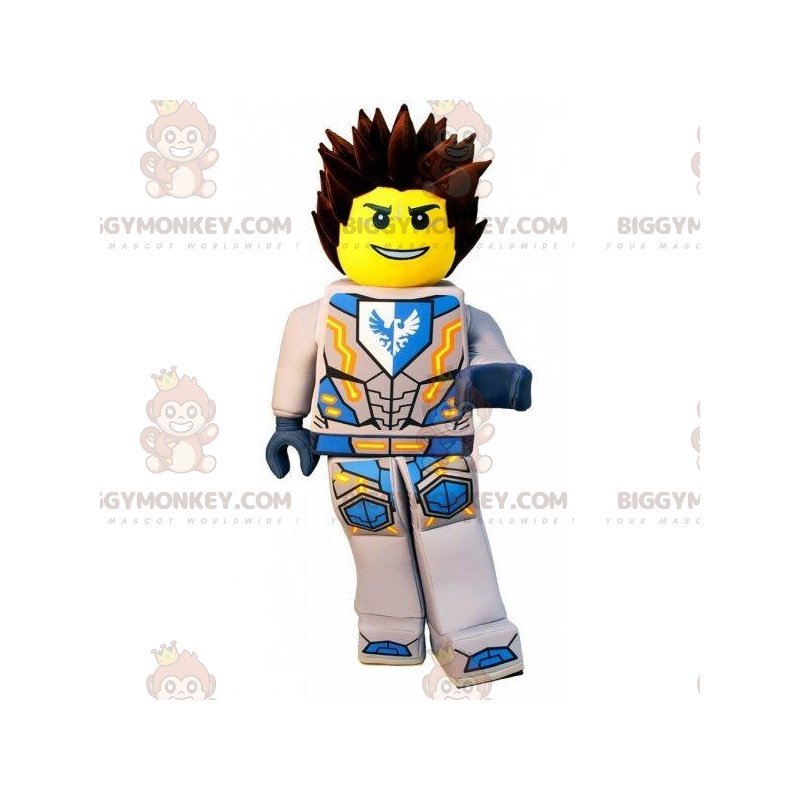 Costume de mascotte BIGGYMONKEY™ de Lego en tenue de Costume de mascotte BIGGYMONKEY™ de Lego en tenue de