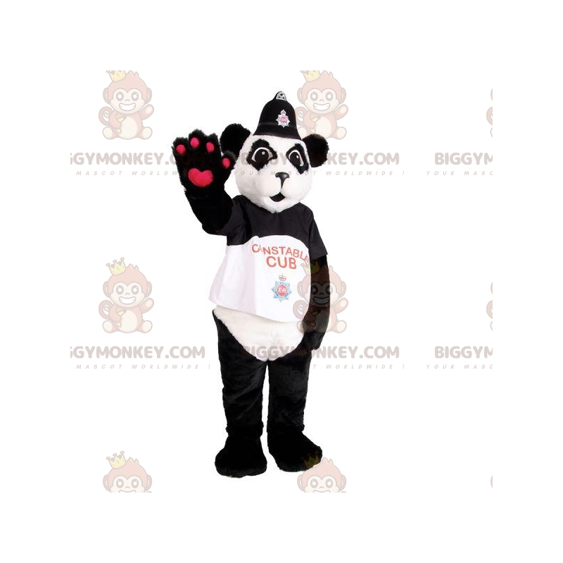 Costume de mascotte BIGGYMONKEY™ de panda noir et blanc en