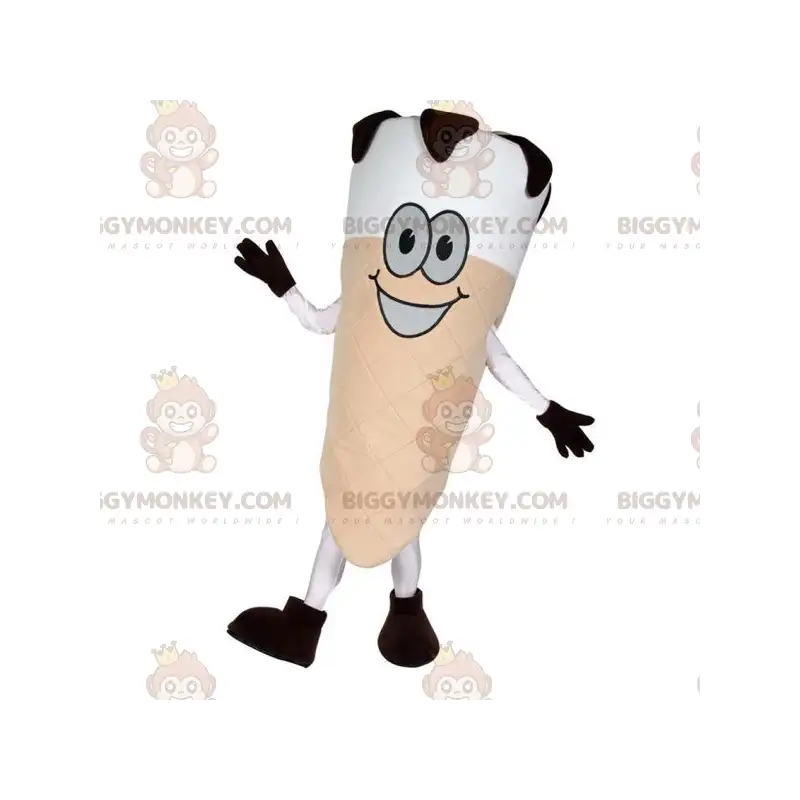 Riesige Eiswaffel BIGGYMONKEY™ Maskottchenkostüm. Ice Cream Riesige Eiswaffel BIGGYMONKEY™ Maskottchenkostüm. Ice Cream
