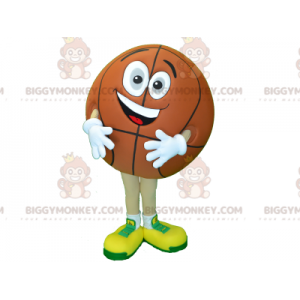 Smiling Round Basketball BIGGYMONKEY™ Mascot Costume –